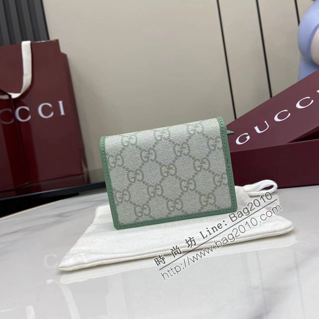 Gucci專櫃古馳最新款短夾錢包翻蓋短錢夾 jh2773型號：820692